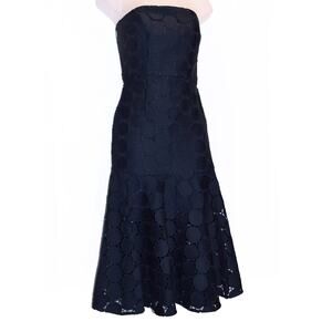 KEEPSAKE THE LABEL Size S Navy Blue Semi Formal Strapless Fit n Flare Mini Dress